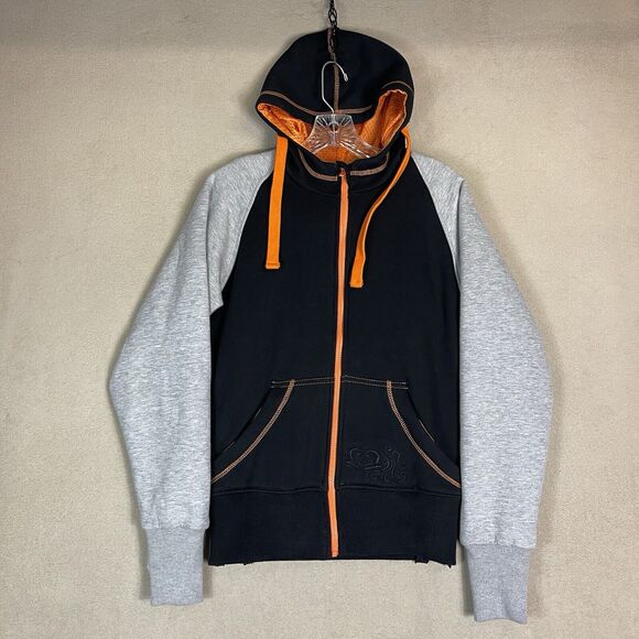 Speed and Strength Armored‎ Hoodie Womens Small Black Gray American Beauty - Picture 1 of 14